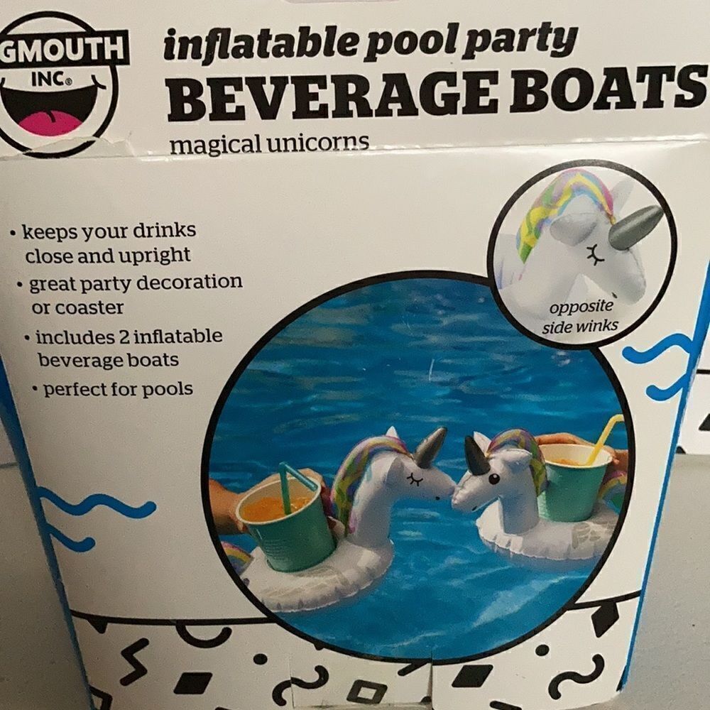Magical Unicorns Beverage Boats 2 Pack - Picture 2 of 3